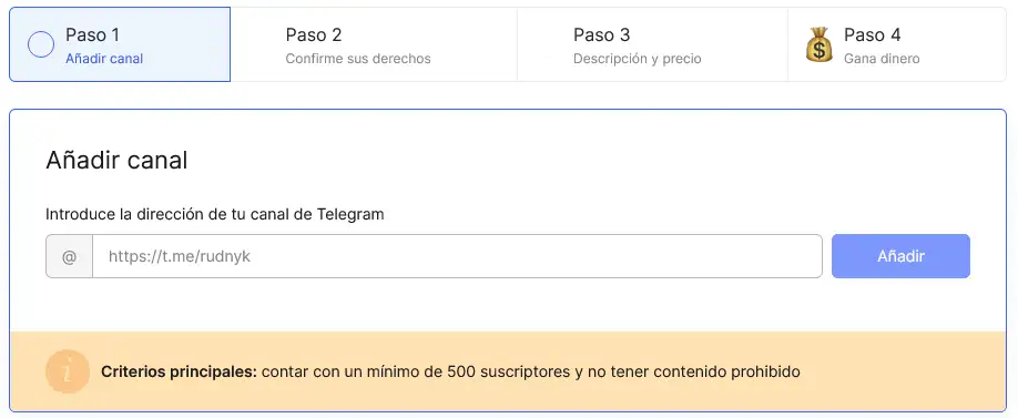 telegram patrocinados
